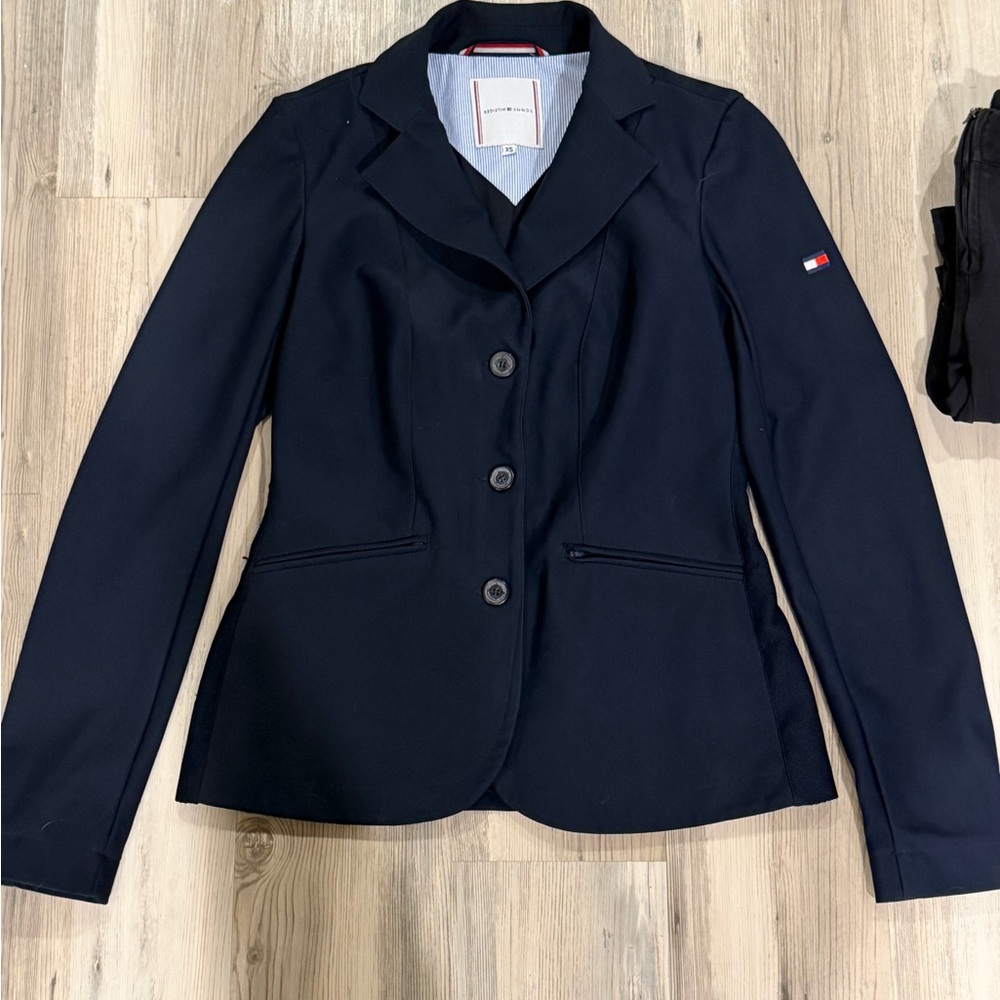 Tommy Hilfiger Equestrian Show Jacket Navy XS Horse Show Coat Softshell Riding
